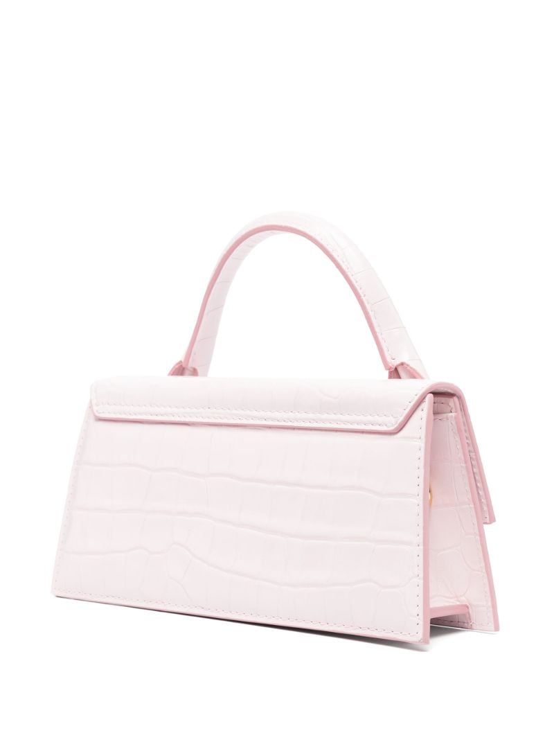 Pink Le Chiquito Long Crocodile-embossed Bag