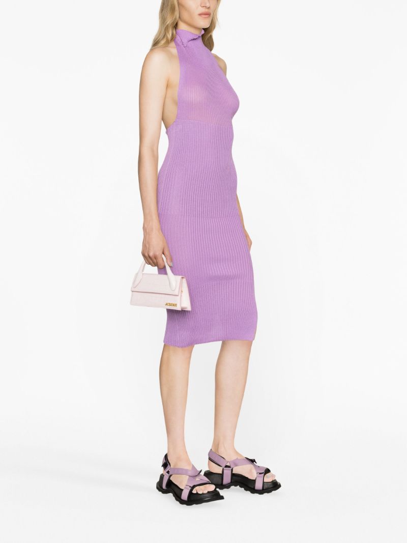 Pink Le Chiquito Long Crocodile-embossed Bag