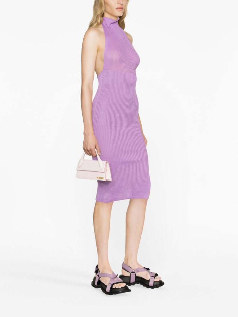 Pink Le Chiquito Long Crocodile-embossed Bag
