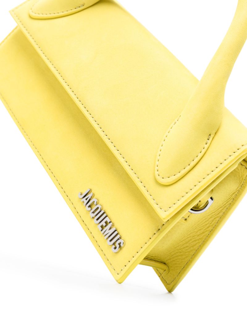 Yellow Le Chiquito Long Leather Top Handle Bag