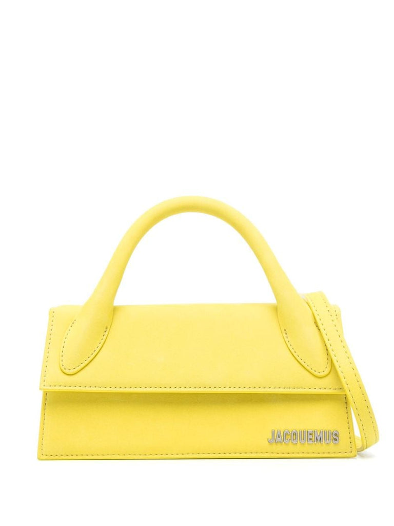 Yellow Le Chiquito Long Leather Top Handle Bag
