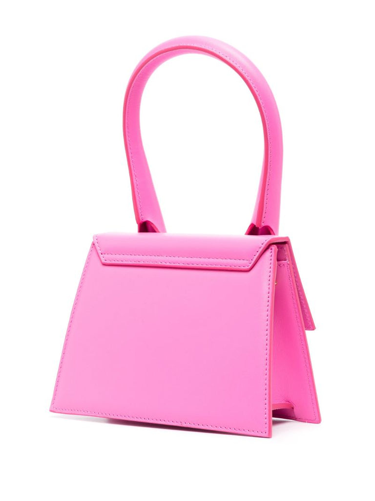 Pink Le Chiquito Moyen Leather Top Handle Bag