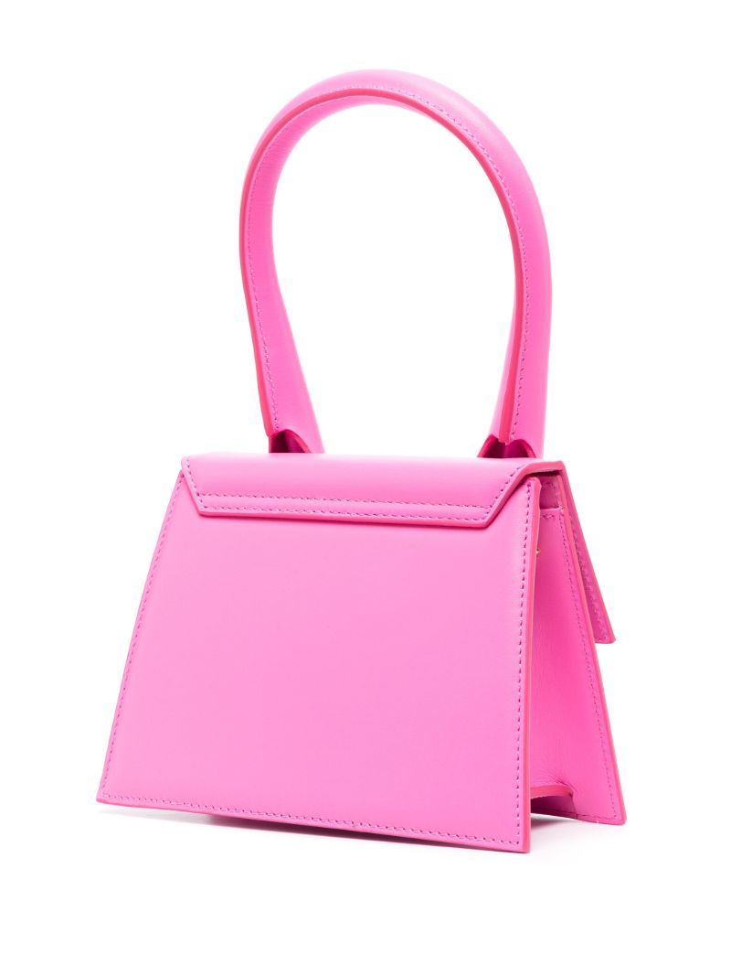 Pink Le Chiquito Moyen Leather Top Handle Bag