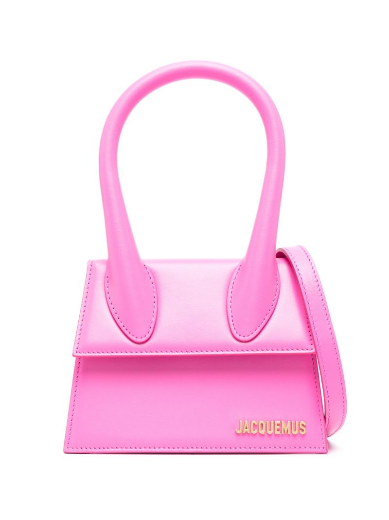 Pink Le Chiquito Moyen Leather Top Handle Bag