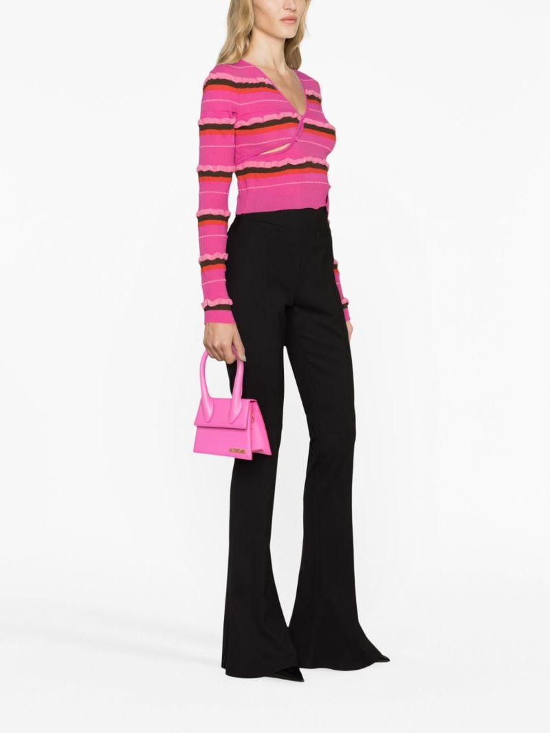 Pink Le Chiquito Moyen Leather Top Handle Bag