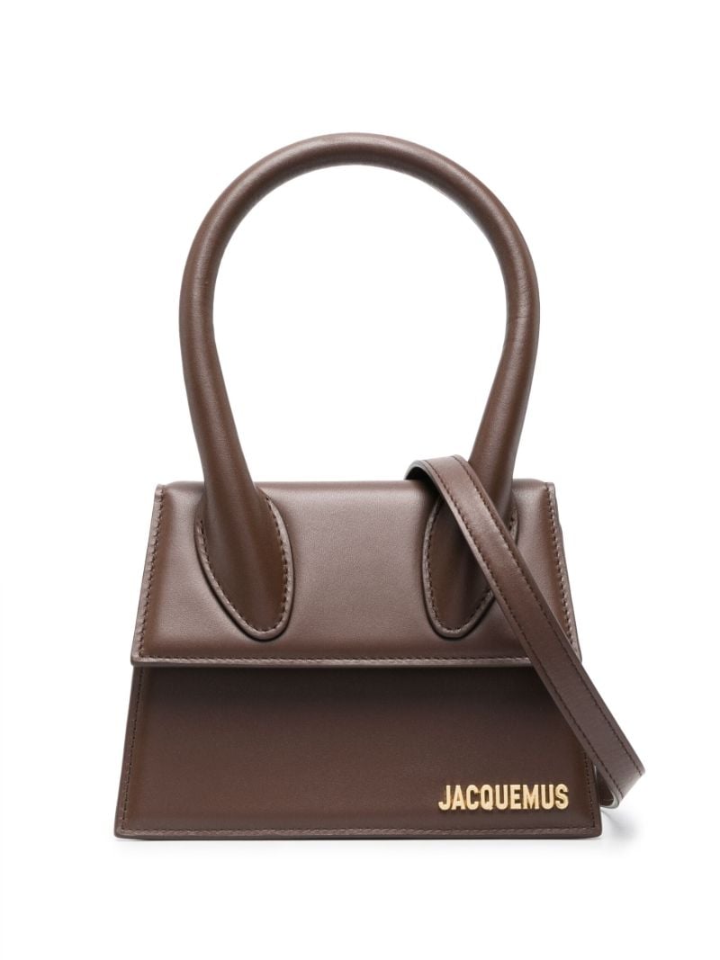 Brown Le Chiquito Moyen Leather Top Handle Bag
