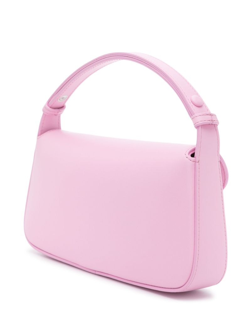 Pink Sleek Leather Shoulder Bag