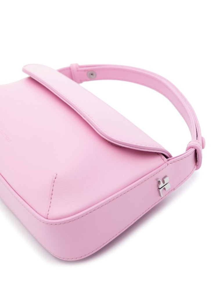 Pink Sleek Leather Shoulder Bag