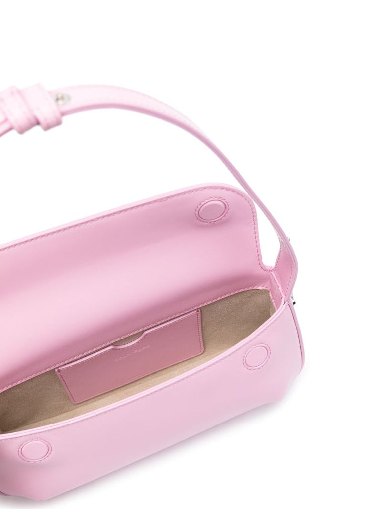 Pink Sleek Leather Shoulder Bag