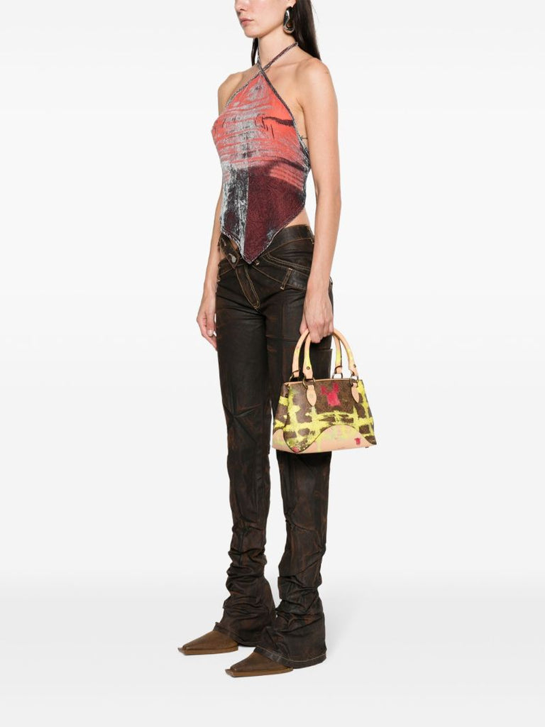 Yellow Britney Small Orborama-print Tote Bag