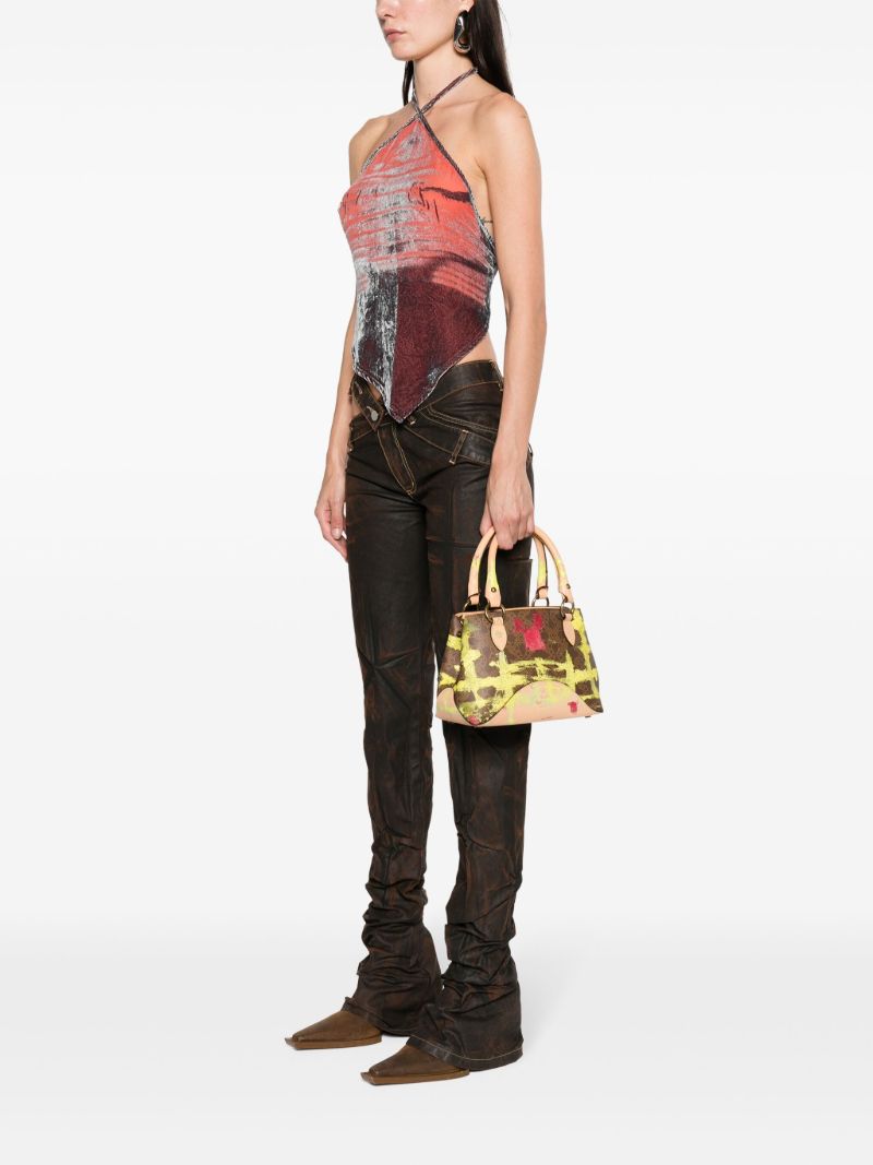 Yellow Britney Small Orborama-print Tote Bag