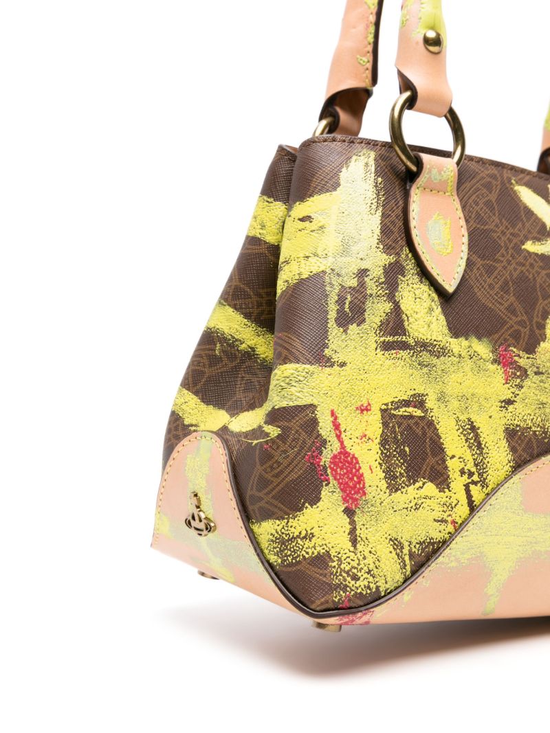 Yellow Britney Small Orborama-print Tote Bag
