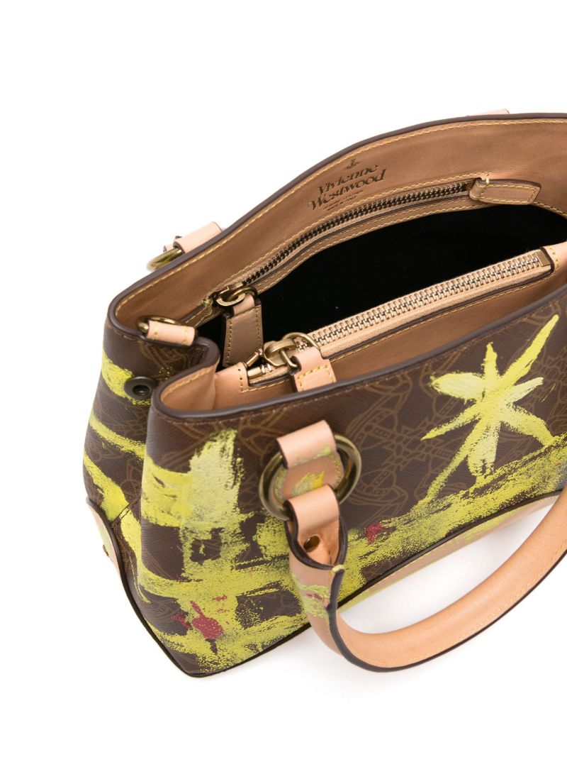 Yellow Britney Small Orborama-print Tote Bag