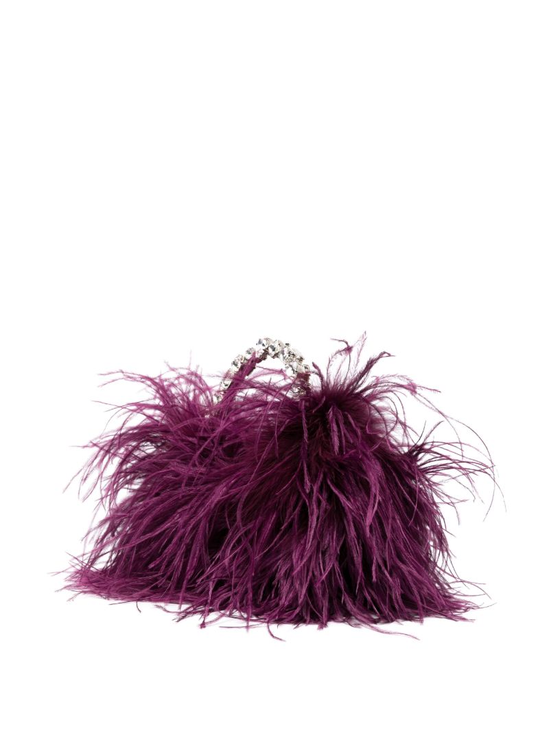 Purple Taliya Feather Mini Bag