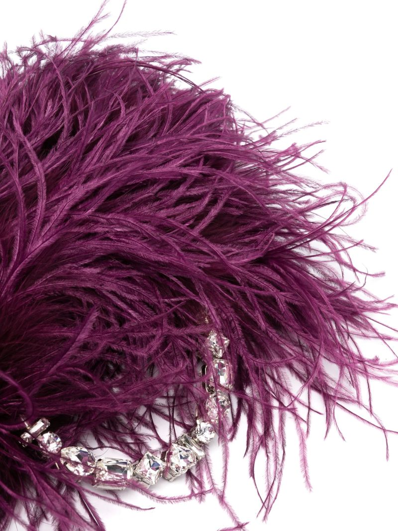 Purple Taliya Feather Mini Bag