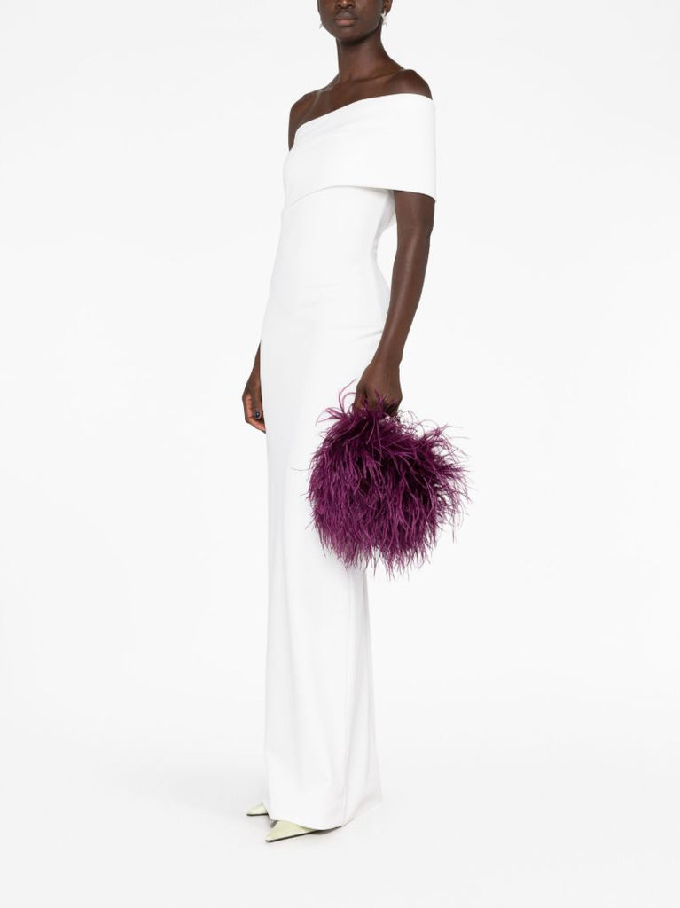 Purple Taliya Feather Mini Bag