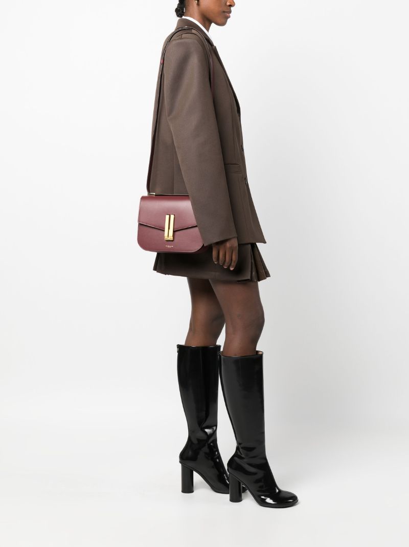 Red Vancouver Leather Cross Body Bag