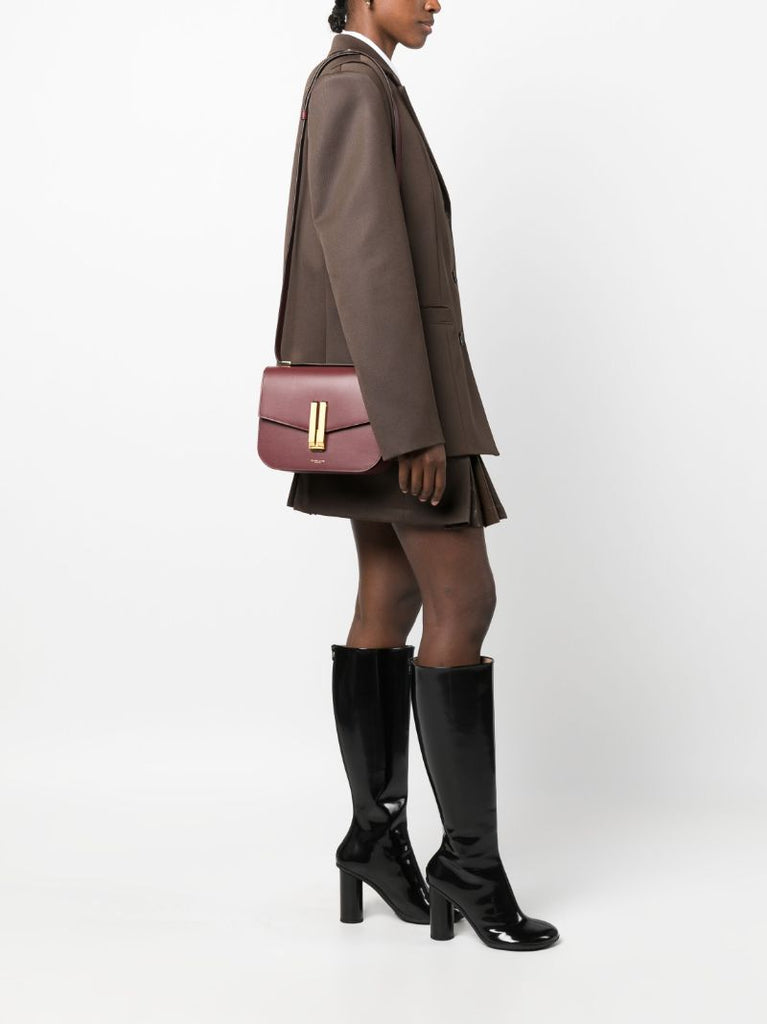 Red Vancouver Leather Cross Body Bag