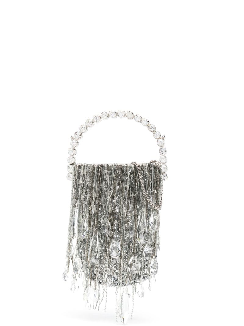 Silver Micro Fringe Eternity Mini Bag