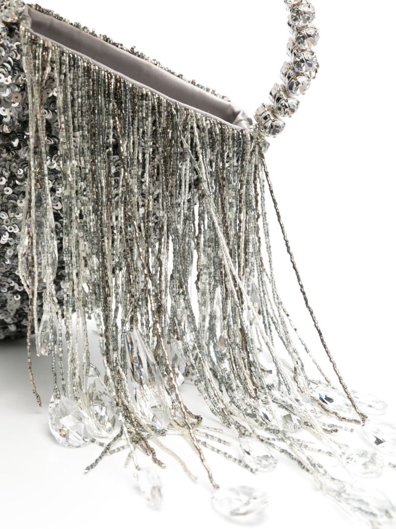Silver Micro Fringe Eternity Mini Bag