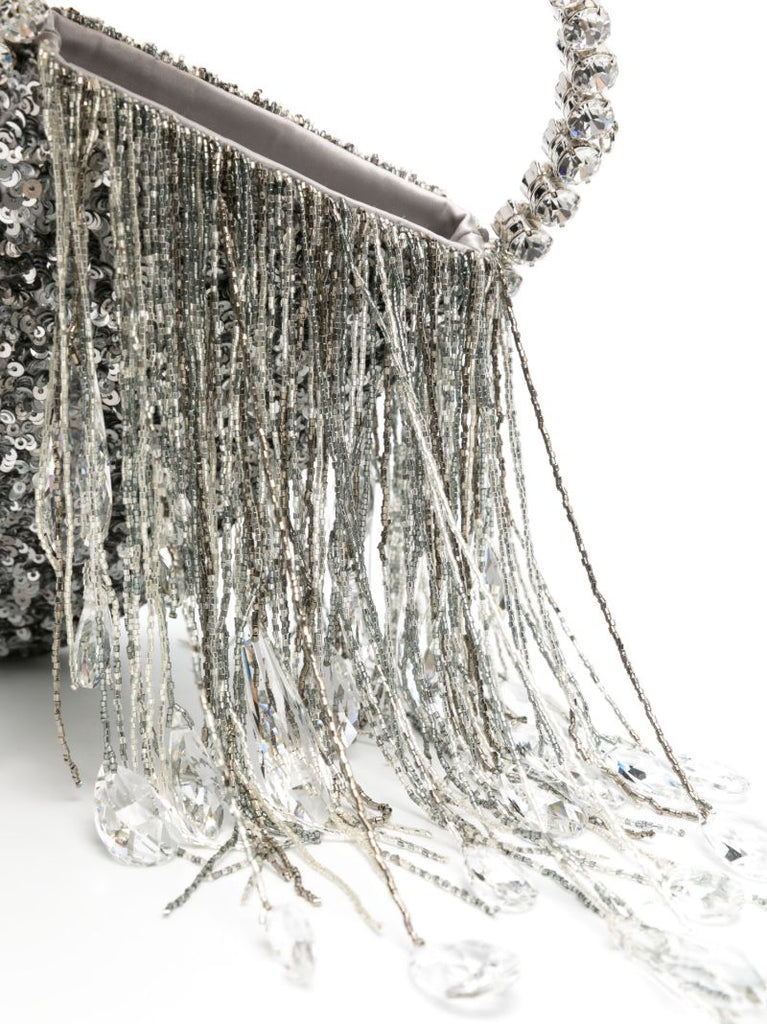 Silver Micro Fringe Eternity Mini Bag