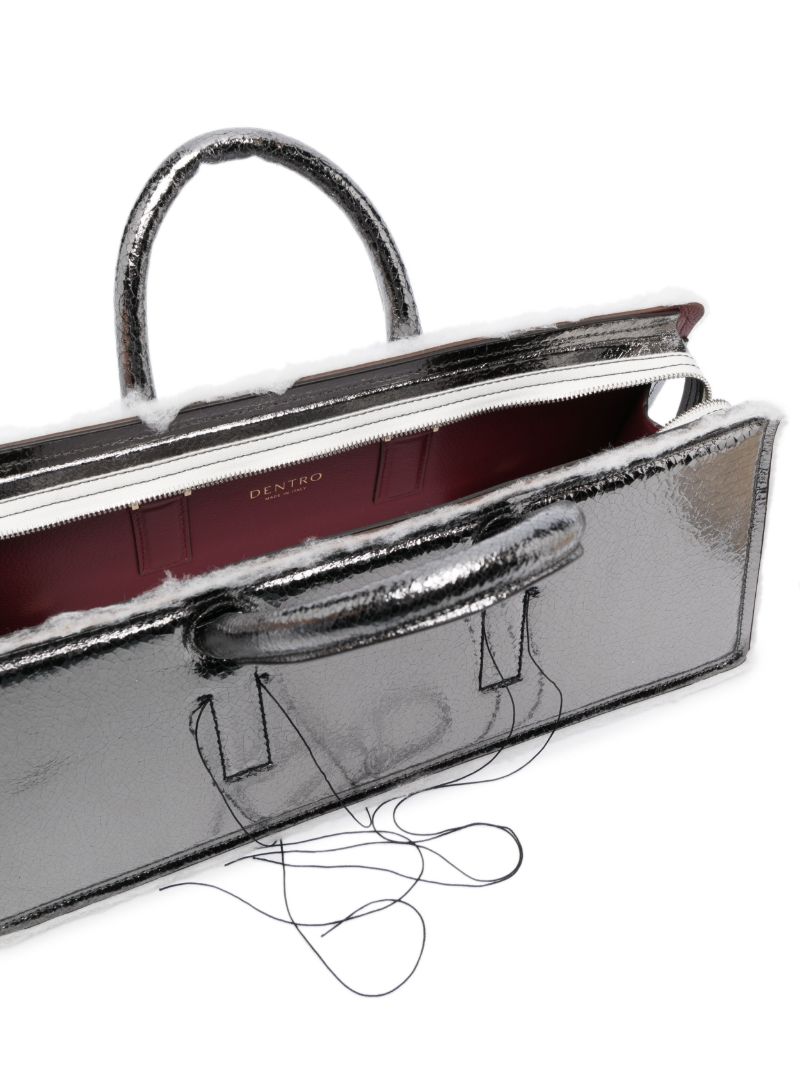 Silver Otto Leather Tote Bag