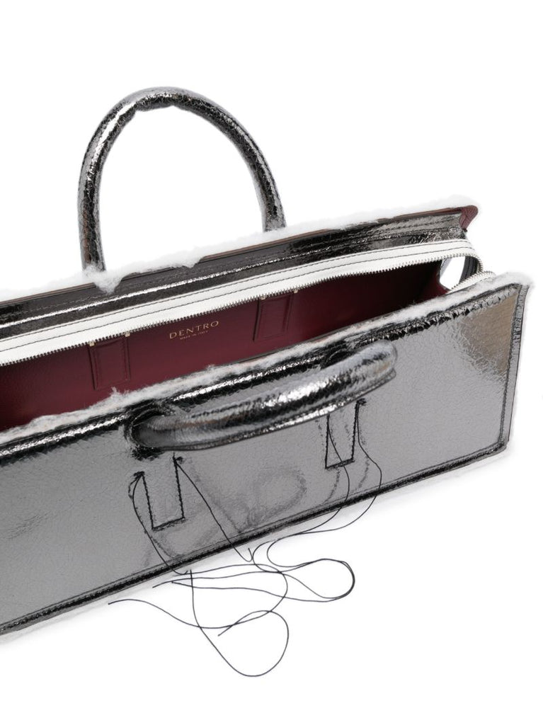 Silver Otto Leather Tote Bag