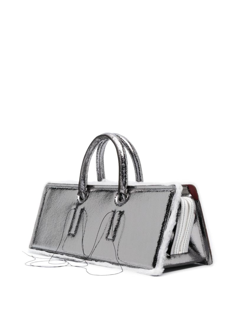 Silver Otto Leather Tote Bag