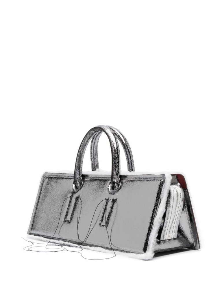 Silver Otto Leather Tote Bag