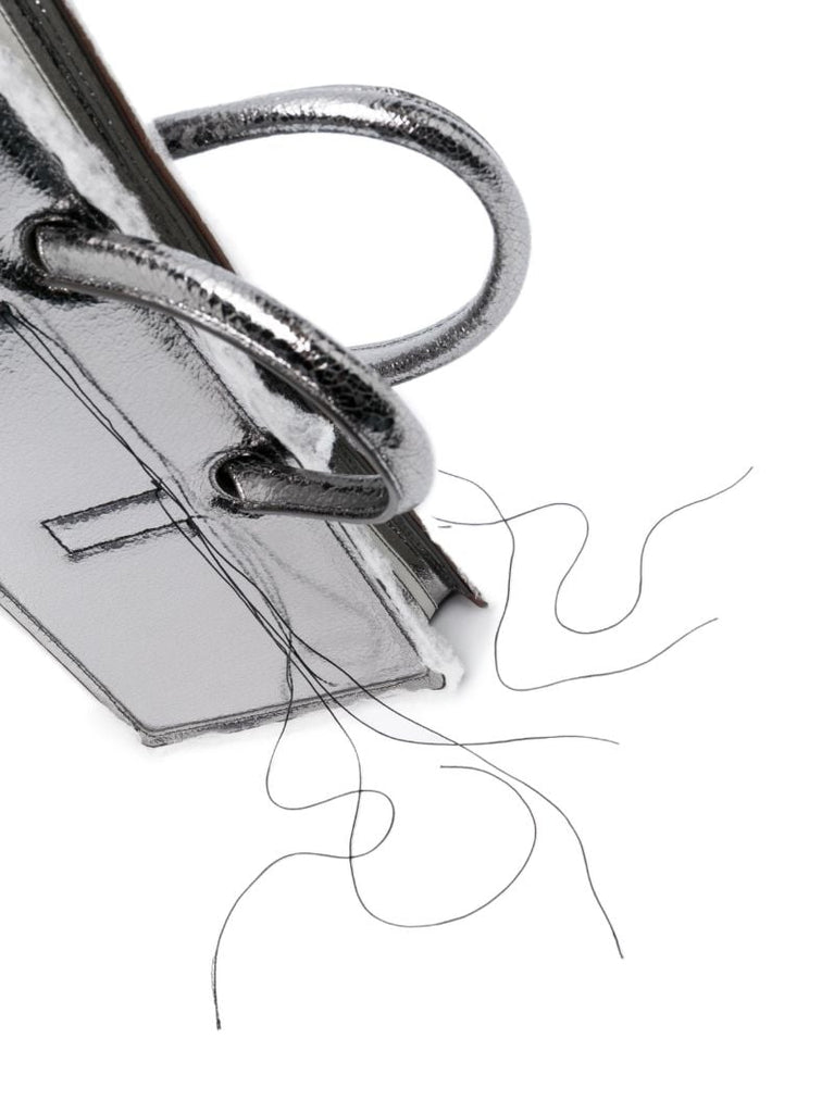 Silver Otto Leather Tote Bag