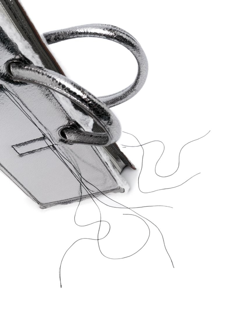Silver Otto Leather Tote Bag