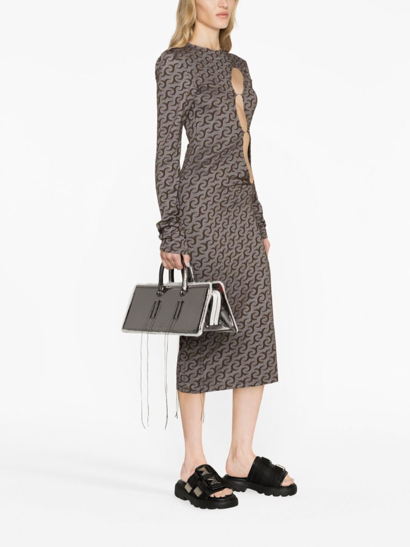 Silver Otto Leather Tote Bag