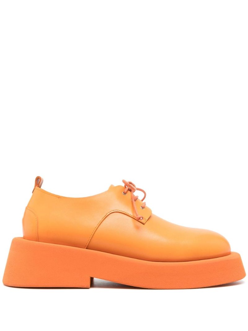 Orange Gommellone Leather Derby Shoes
