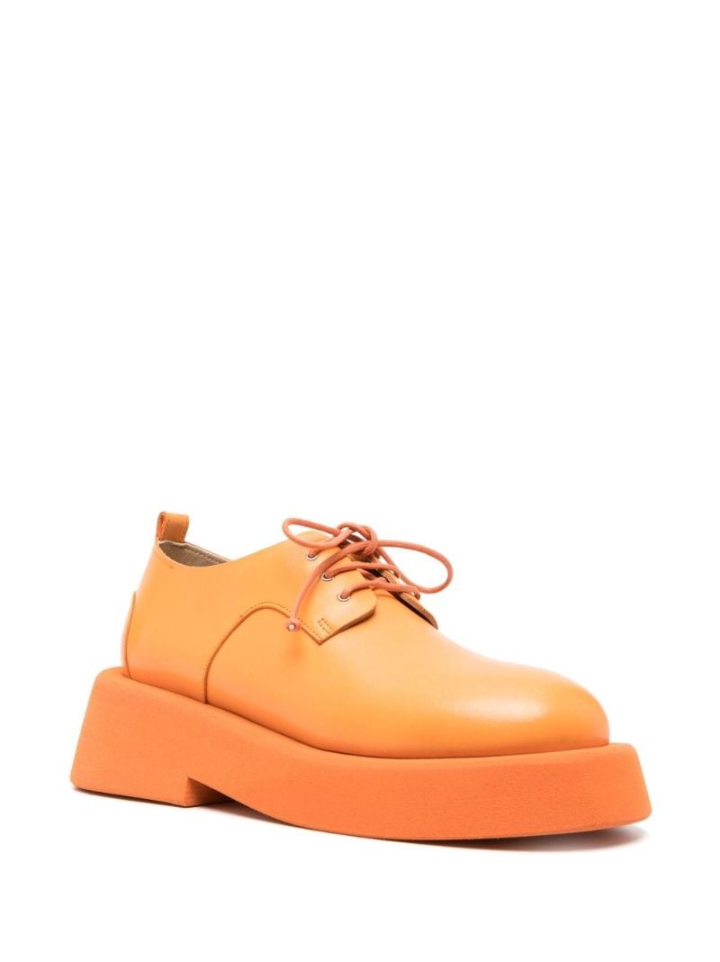 Orange Gommellone Leather Derby Shoes