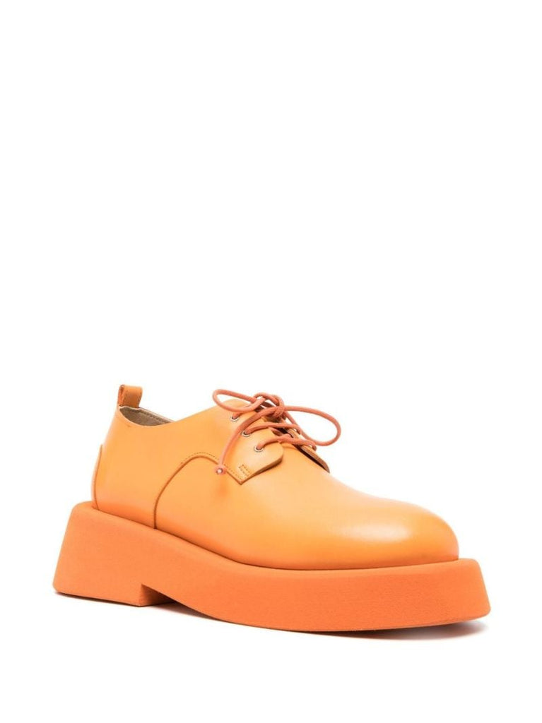 Orange Gommellone Leather Derby Shoes