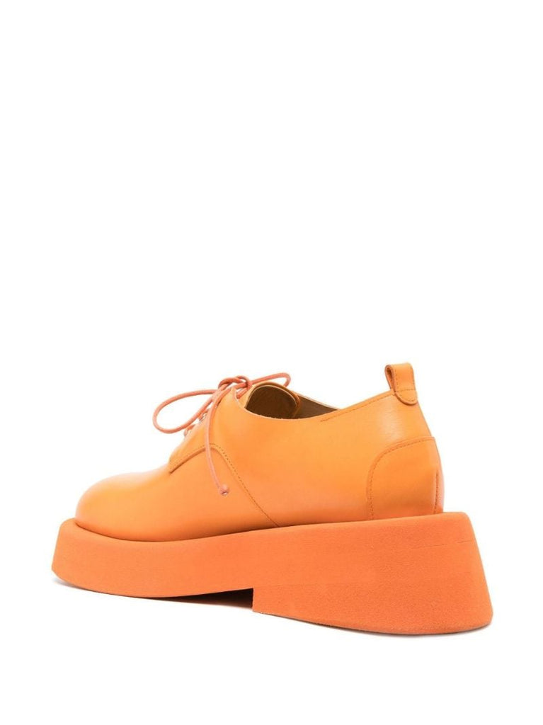Orange Gommellone Leather Derby Shoes