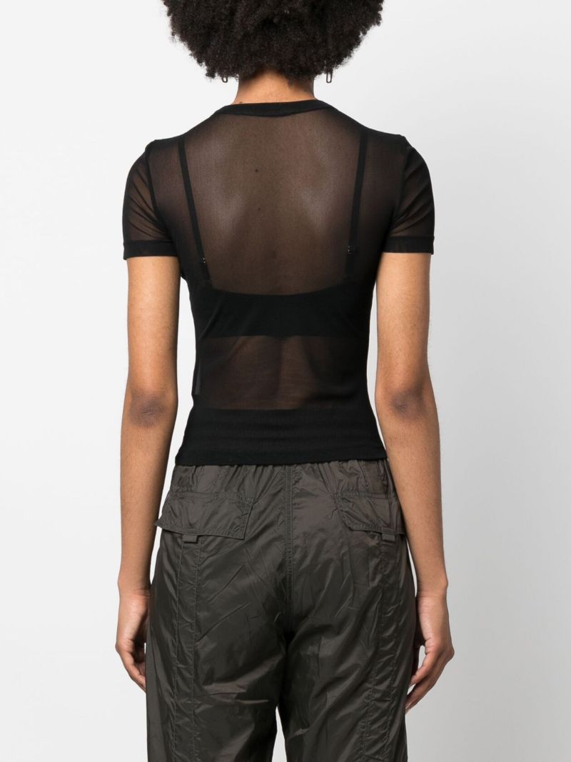 Black Mesh Short Sleeve T-shirt