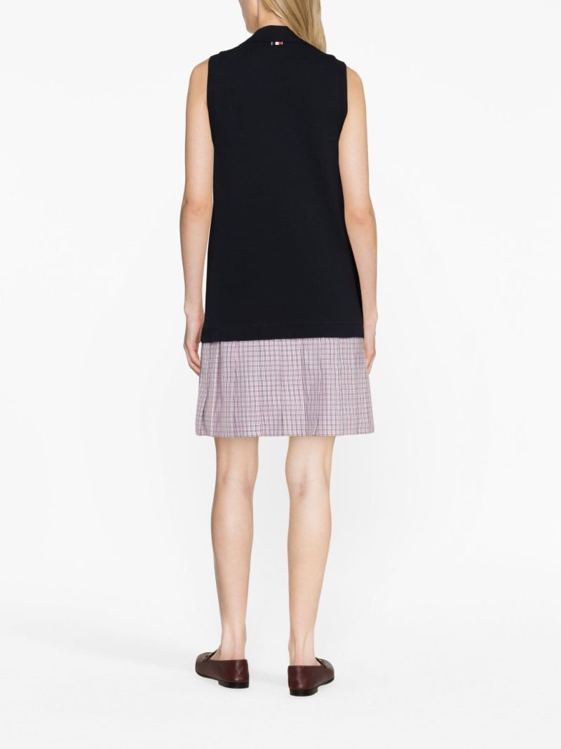 Blue Layered Polo Minidress