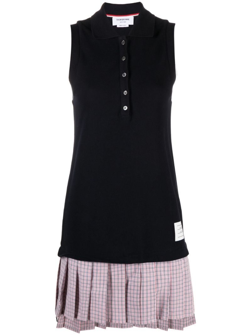 Blue Layered Polo Minidress