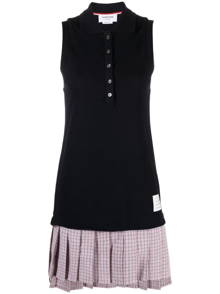 Blue Layered Polo Minidress