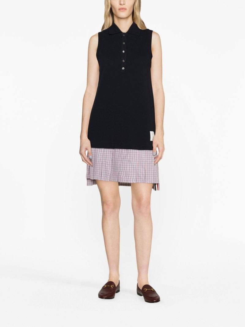 Blue Layered Polo Minidress