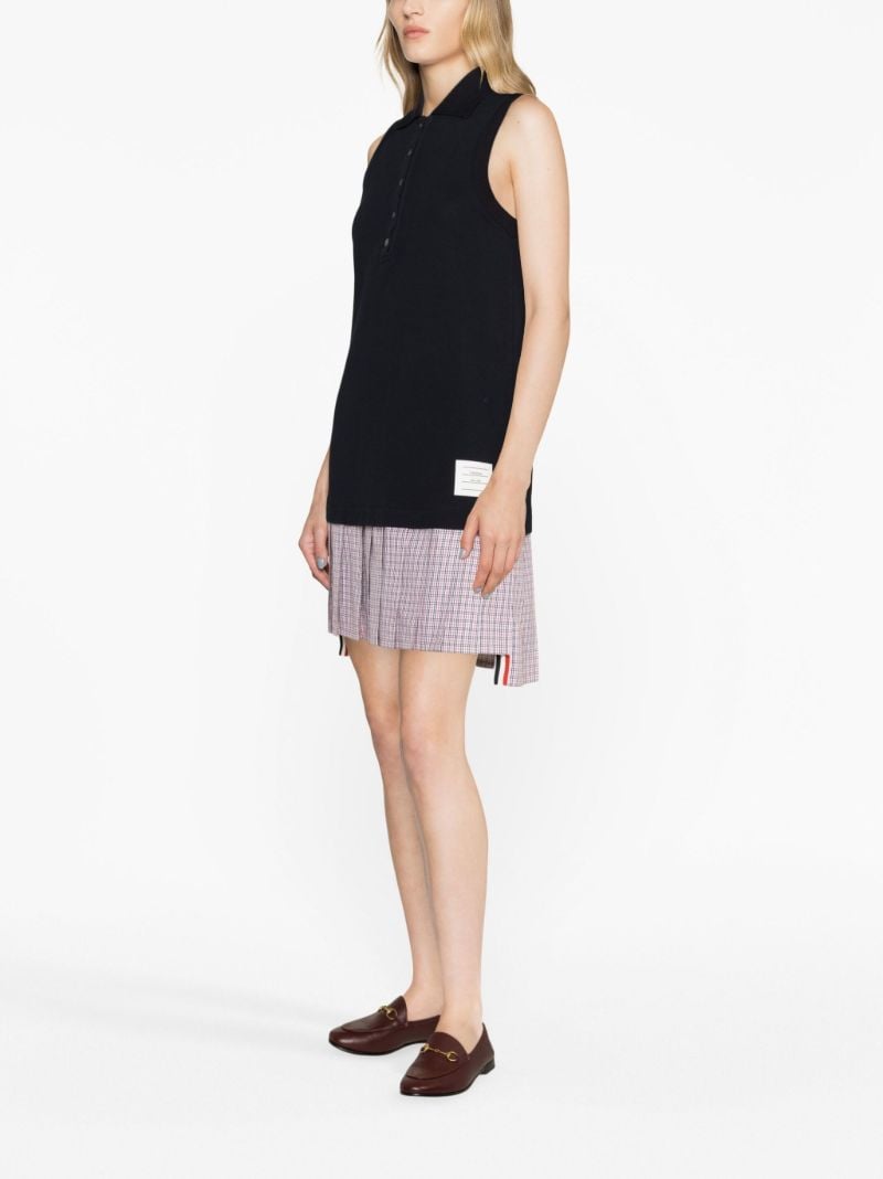 Blue Layered Polo Minidress