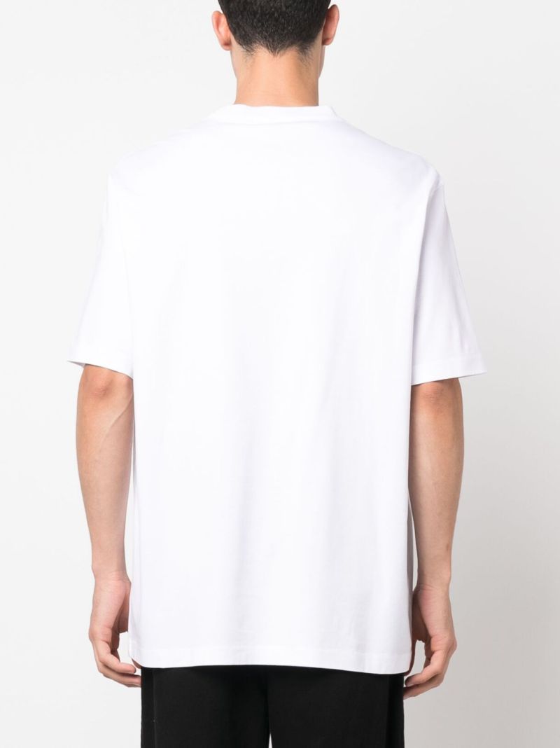 White Embroidered Logo T-shirt