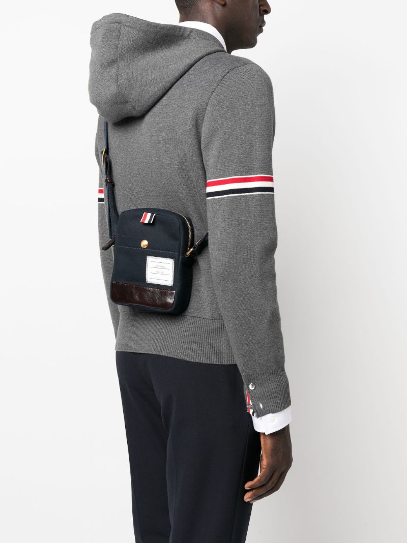 Blue Logo-appliquÃ_x0083_Â© Canvas Messenger Bag