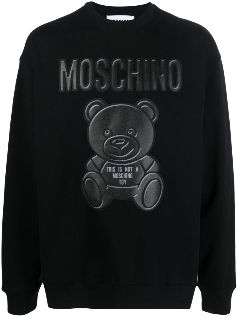 Black Teddy Bear Organic Cotton Sweatshirt
