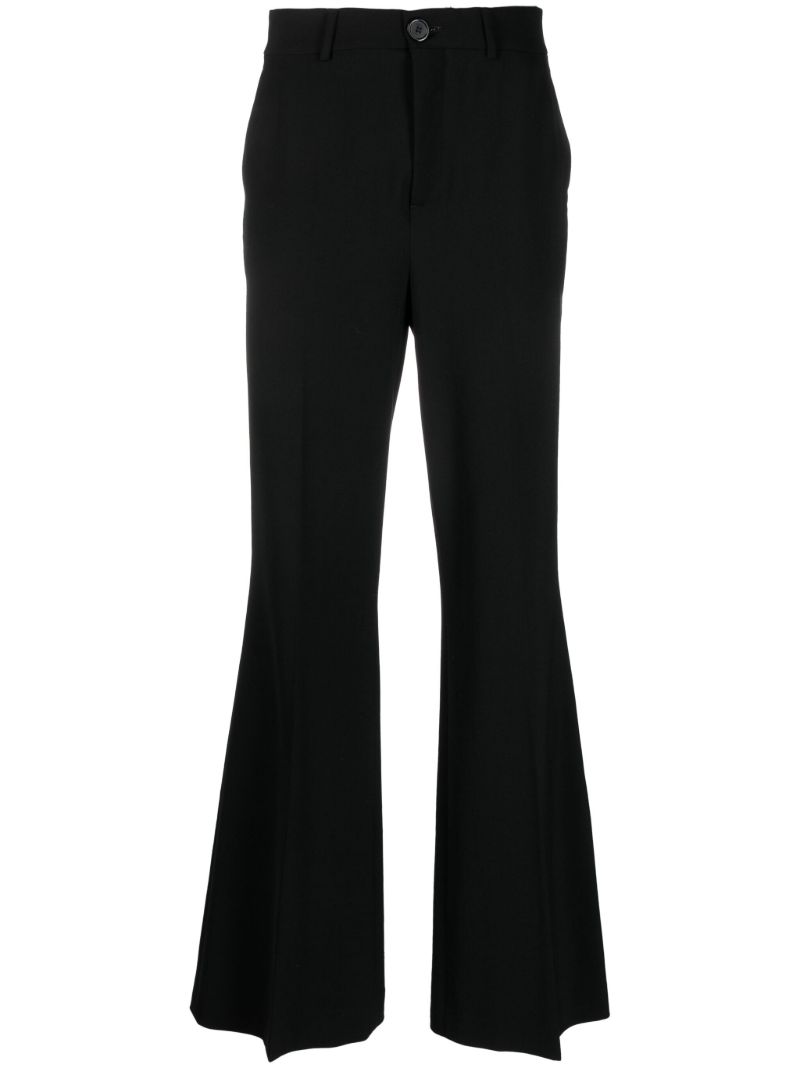 Black Flared Tailored Trousers