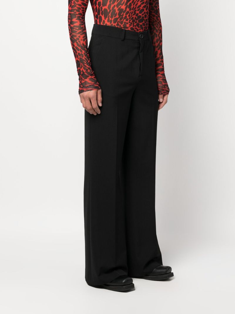 Black Flared Tailored Trousers