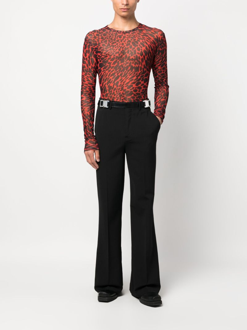 Black Flared Tailored Trousers