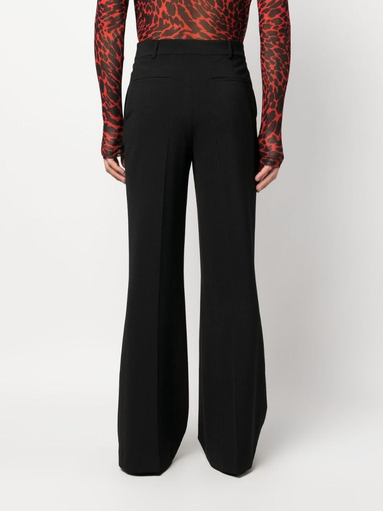 Black Flared Tailored Trousers