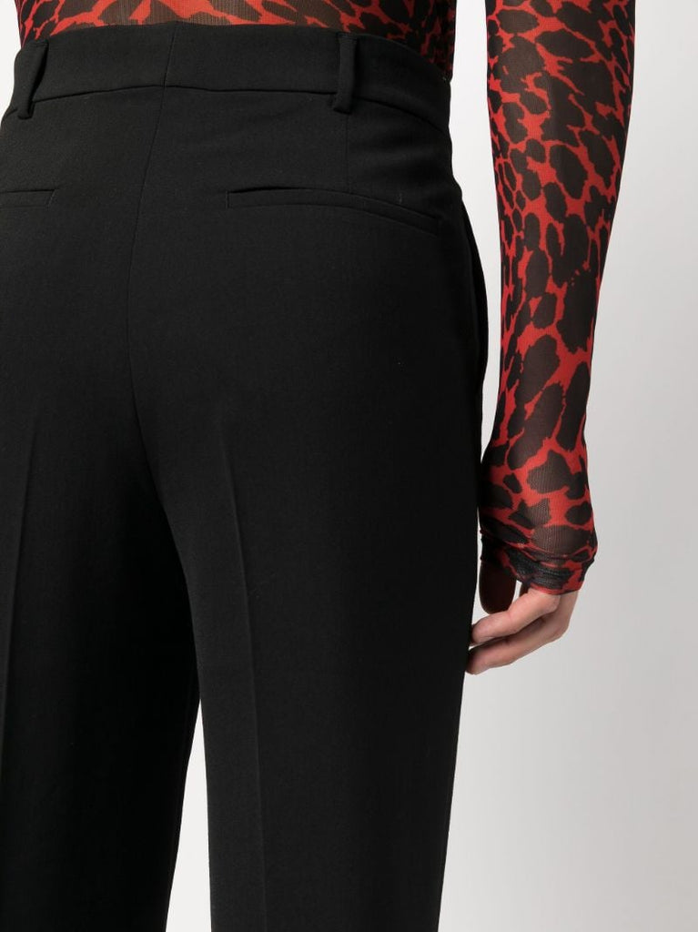 Black Flared Tailored Trousers